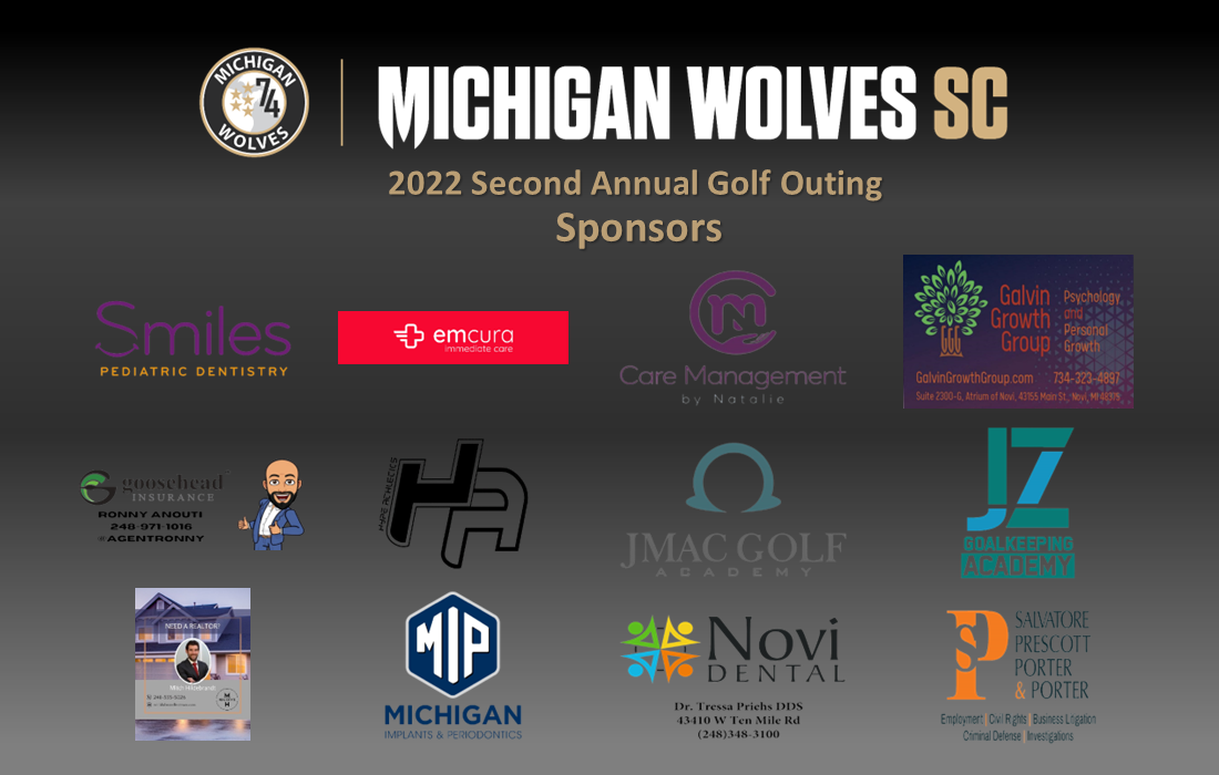 Wolves 2022 Golf Outing - Sponsor Logos