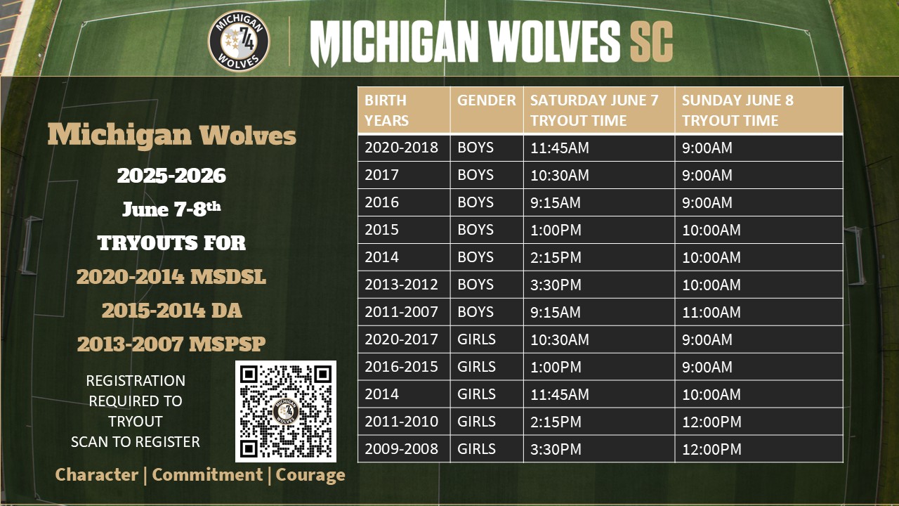 2025-26 June Tryout Times 2025-26 June Tryout Times