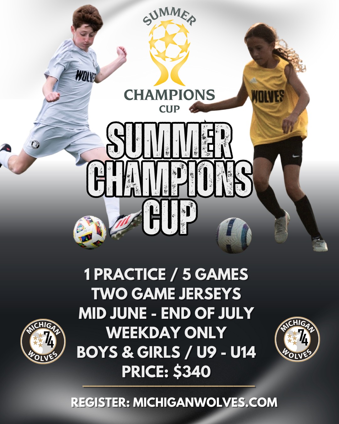 Blue and Black Modern Soccer Tournament Instagram Post